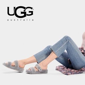 UGG Fuzz Yeah Women's Sheepskin Slipper Slide Sandals size 7